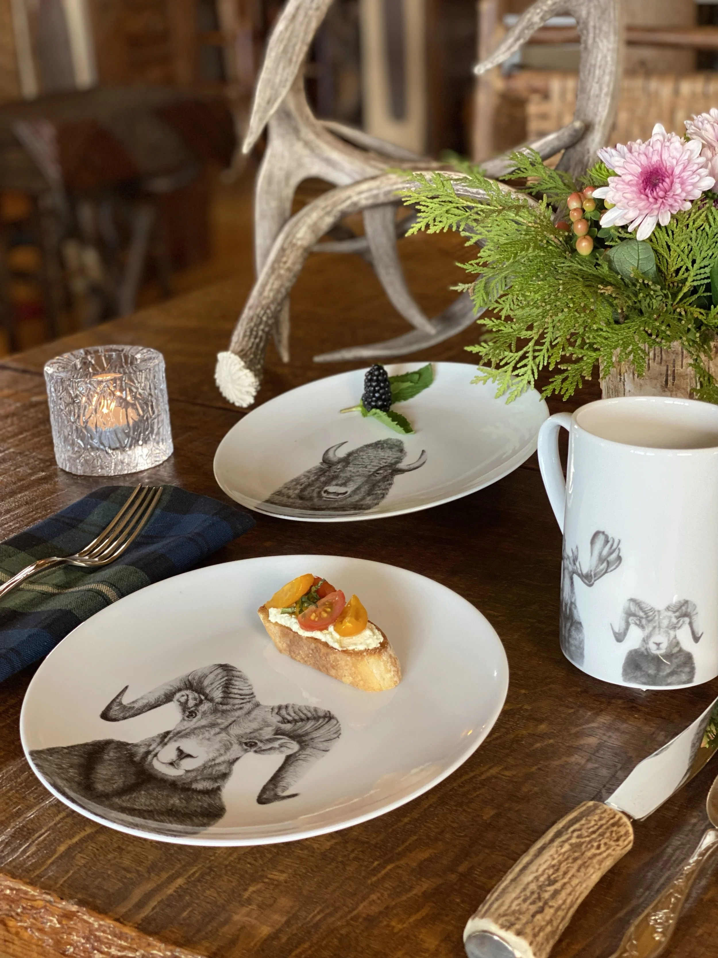 RAM SHEEP PLATES — WhitneyWares.com